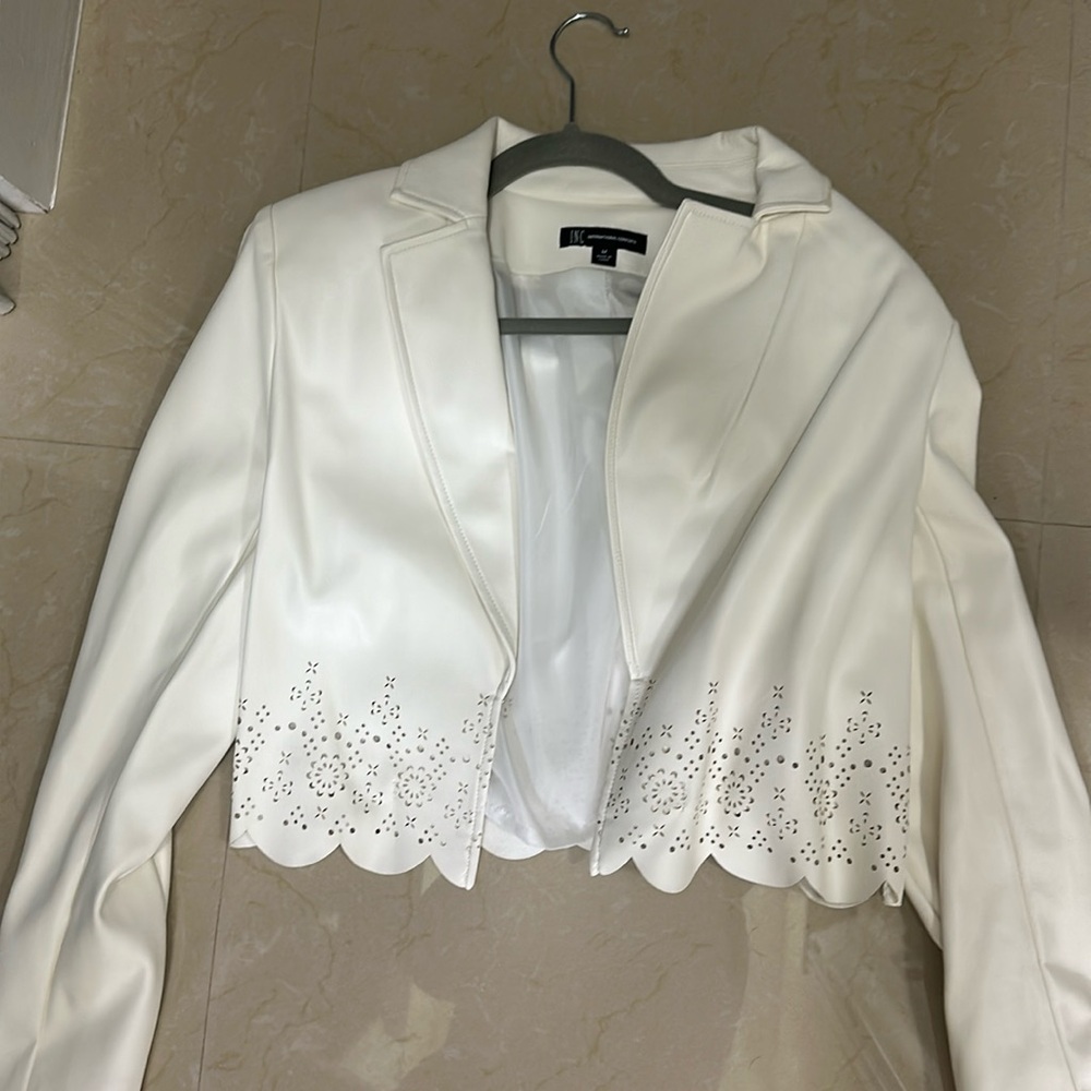 International concepts, leather style jacket